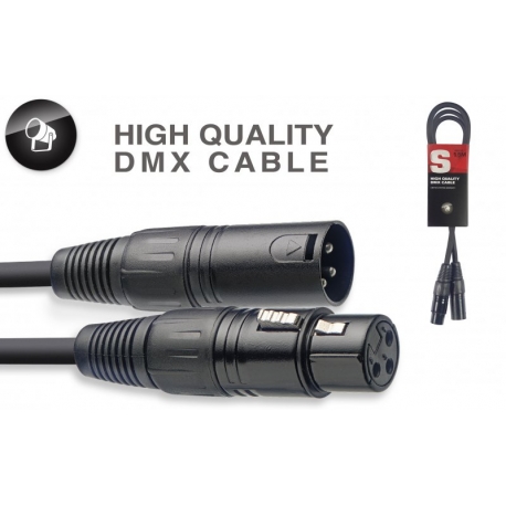 STAGG 1,5M CABLE DMX XLRf-XLRm 3P