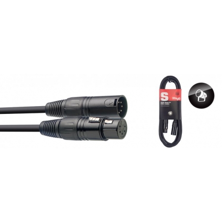 STAGG 3M CABLE DMX XLRf-XLRm 5P