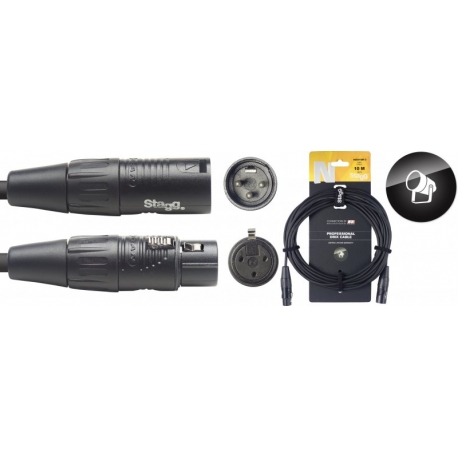 STAGG 10M CBL DMX DL XLRf-XLRm 3P NR