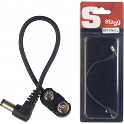 STAGG 15cm CBL ALIM DC MALE L-BAT.9V