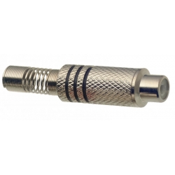 STAGG FICHE RCA F-METAL-BAGUE NOIRE
