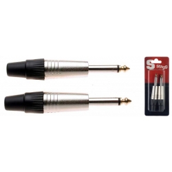 STAGG 2 JACK MALE 6,3 MM TETE OR