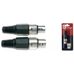 STAGG 2 FICHE XLR FEMELLE PRO-METAL