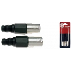 STAGG 2 FICHES XLR MALE PRO-METAL