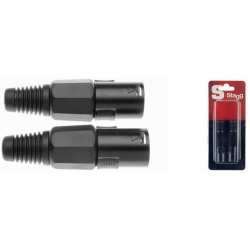 STAGG 2 FICHES XLR MALE PRO-METAL NR