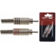 STAGG 2 FICHES RCA MALE-METAL