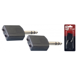 STAGG 2 ADAP.JCK STEREO M/2BLE JCK F