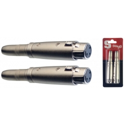 STAGG 2 ADAPT.XLR FEM./JACK FEM.-MET