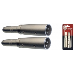 STAGG 2 ADAPT.XLR MALE/JACK FEM.-MET