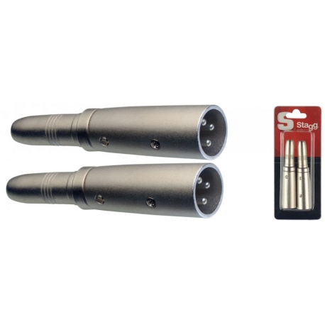 STAGG 2 ADAPT.XLR MALE/JACK FEM.-MET