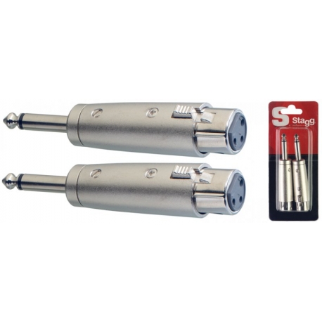 STAGG 2 ADAPT.XLR FEM./JACK MALE-MET