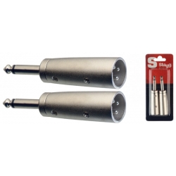 STAGG 2 ADAPT.XLR MALE/JACK MALE-MET