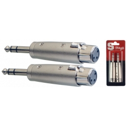 STAGG 2 ADAPT.XLR FE/JCK MALE STEREO