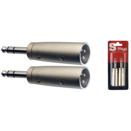 STAGG 2 ADAPT.XLR M./JCK MALE STEREO