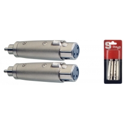 STAGG 2 ADAPT.XLR FEM./RCA MALE-MET