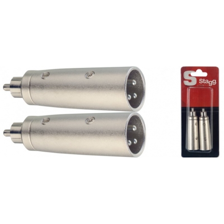 STAGG 2 ADAPT.XLR MALE/RCA MALE-MET