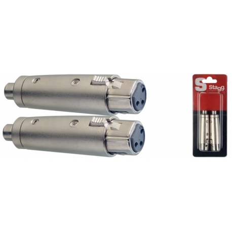 STAGG 2 ADAPT.XLR FEM./RCA FEM.-MET