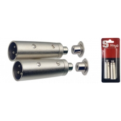 STAGG 2 ADAPT.XLR MALE/RCA FEM.-MET