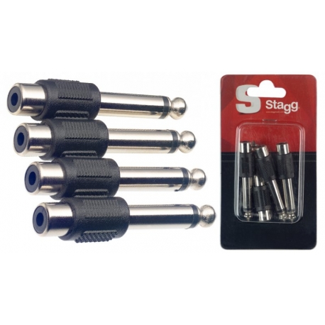 STAGG 4 ADAPT.JACK MALE/RCA FEM.-MET