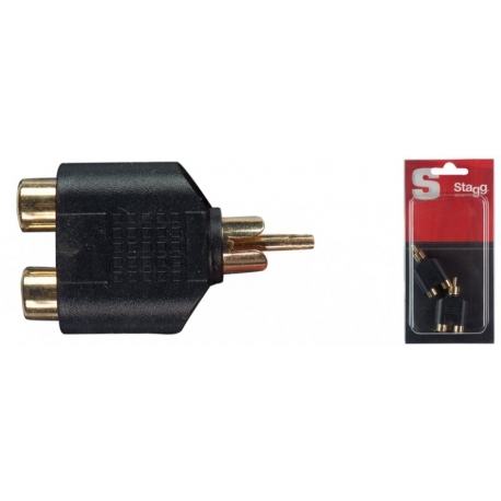 STAGG 2 ADAP.DBLE RCA FEMELLE/RCA M