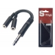 STAGG 1xJCKM STEREO/2xMINI JCKF-0,1M