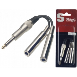 STAGG 1xJACK MONO M/2xJACK FEM-0,1MT