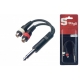 STAGG 1xJACK MALE/2x RCA FEM-0,1 MT