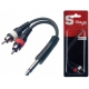 STAGG 1xJACK MONO M/2XRCA M- 0.1 MT