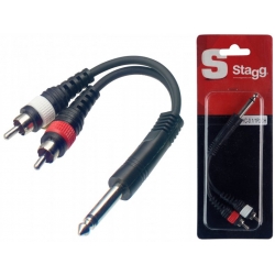 STAGG 1xJACK MONO M/2XRCA M- 0.1 MT