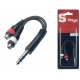STAGG 1xJCK STEREO M/2x RCA F-0,1 MT