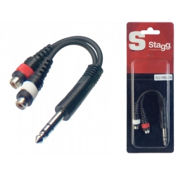 STAGG 1xJCK STEREO M/2x RCA F-0,1 MT