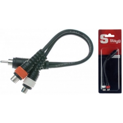 STAGG 1xRCA MALE/2xRCA FEMALE-0,1M