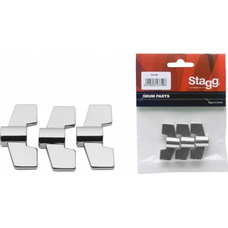 STAGG 3PCS X ECROU PAPILLON 8 mm