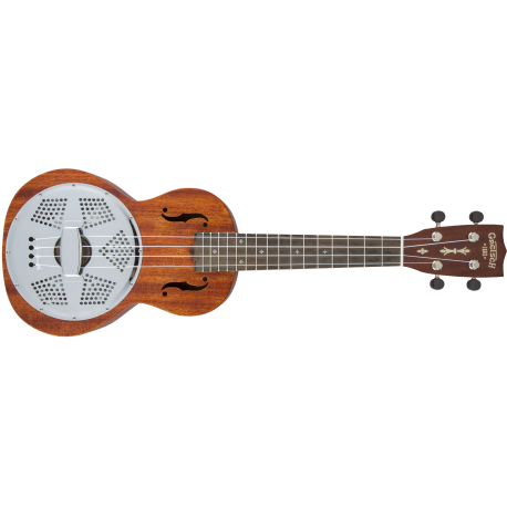 GRETSCH G9112 Resonator-Ukulele with Gig Bag, Ovangkol Fingerboard, Biscuit Cone, Honey Mahogany Stain