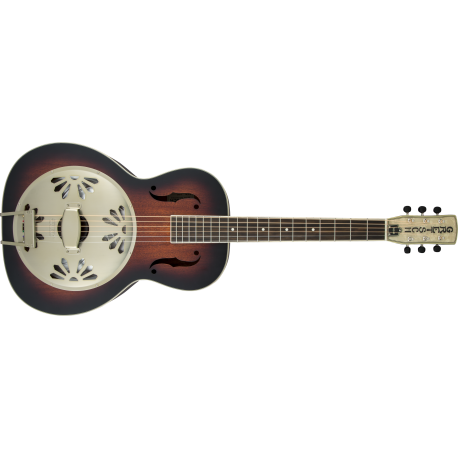 GRETSCH G9240 Alligator™ Round-Neck, Mahogany Body Biscuit Cone Resonator Guitar, 2-Color Sunburst