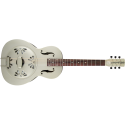 GRETSCH G9201 Honey Dipper™ Round-Neck, Brass Body Biscuit Cone Resonator Guitar, Shed Roof Finish