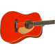 FENDER PM-1 Deluxe Dreadnought with Case, Fiesta Red