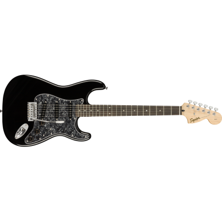 SQUIER FSR Affinity Series™ Stratocaster®, Laurel Fingerboard, Black Pearloid Pickguard, Black