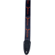 GRETSCH Gretsch® Wing Logo Pattern Strap, Black with Orange Logos