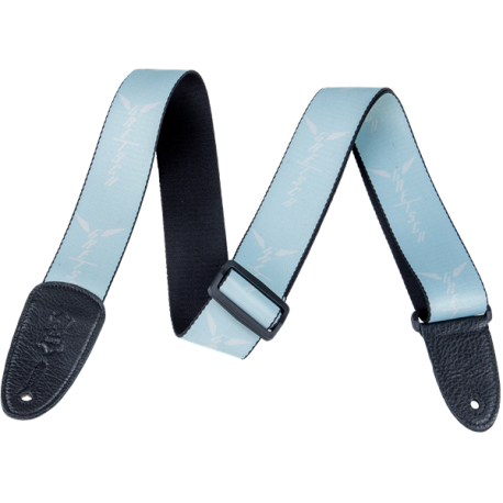 GRETSCH Gretsch® Wing Logo Pattern Strap, Seafoam with White Logos