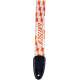 GRETSCH Gretsch® Alternating Orange Penguins Strap, White