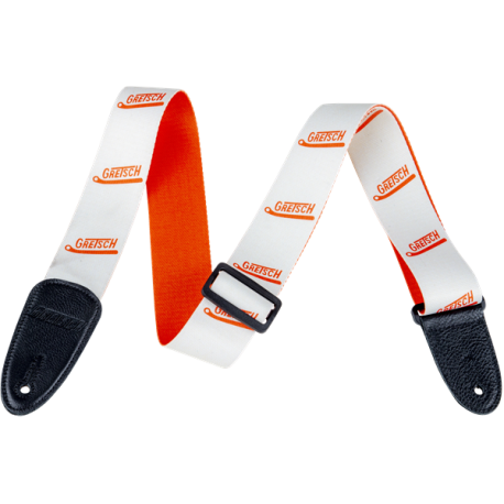 GRETSCH Gretsch® Vibrato Arm Pattern Strap, White/Orange