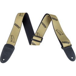 GRETSCH Gretsch® Gold Penguins Strap, Black