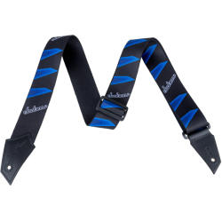 JACKSON Jackson® Strap with Headstock Pattern, Black/Blue