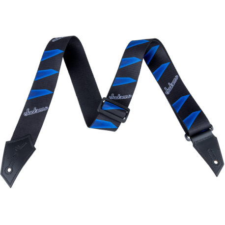 JACKSON Jackson® Strap with Headstock Pattern, Black/Blue