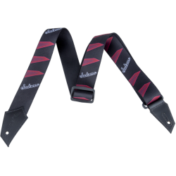 JACKSON Jackson® Strap with Headstock Pattern, Black/Red