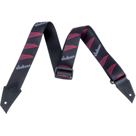 JACKSON Jackson® Strap with Headstock Pattern, Black/Red