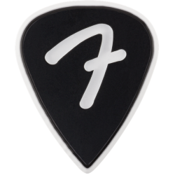 FENDER F Grip 351 Picks, Black, (3)