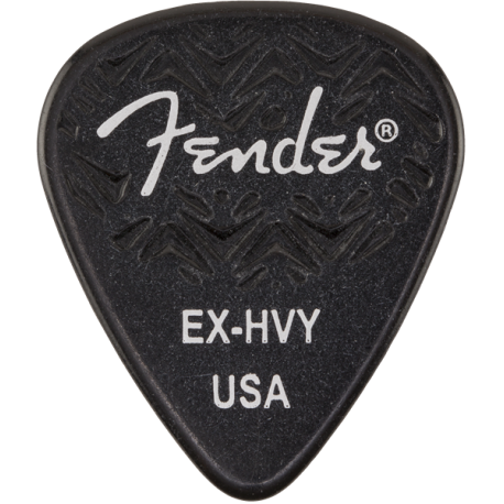 FENDER 351 Shape, Black, Extra Heavy (6)