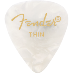 FENDER Premium Celluloid 351 Shape Picks, Thin, White Moto, 144-Pack